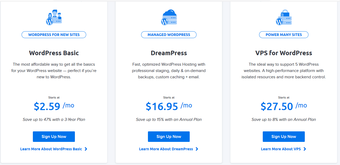 DreamHost Pricing