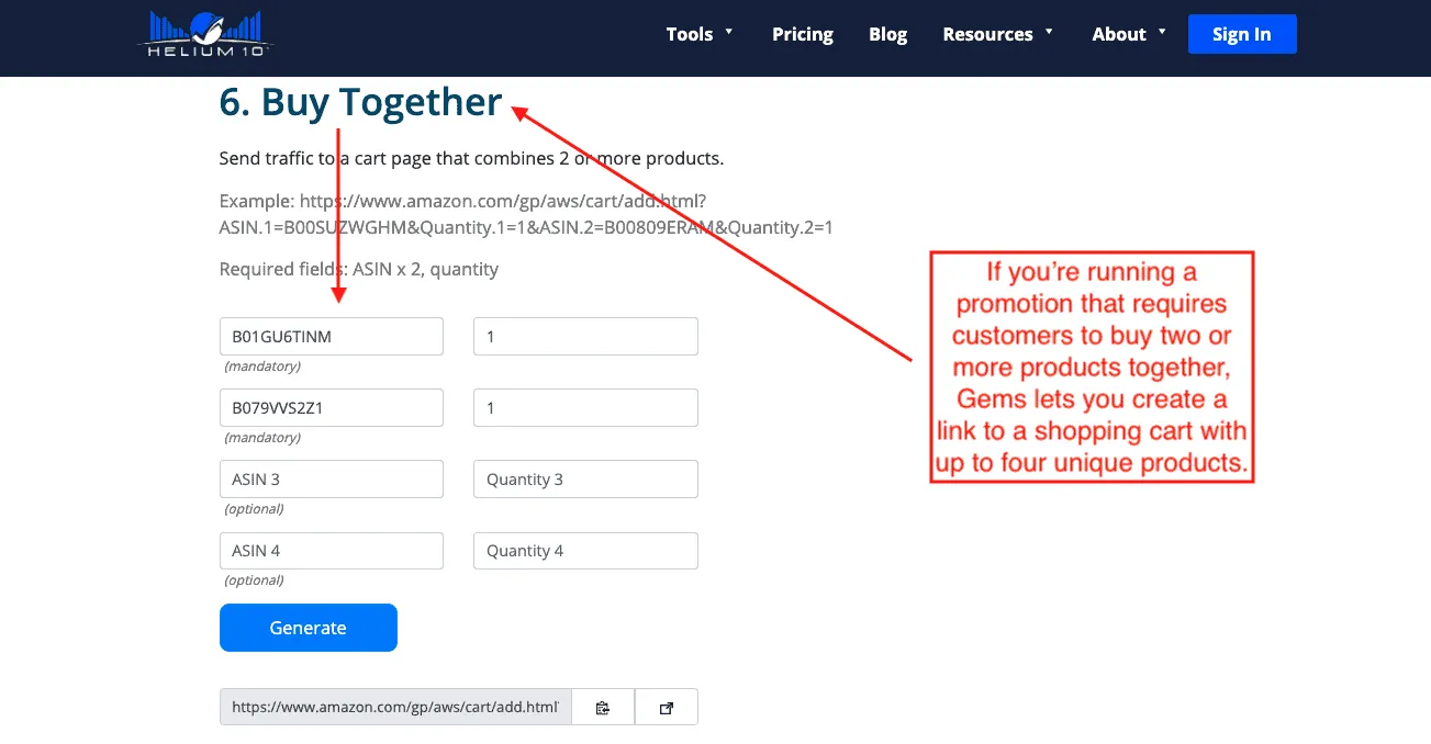 Helium 10 Gems Buy Together