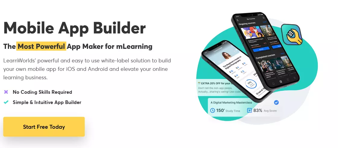 Mobile App - LearnWorlds Features