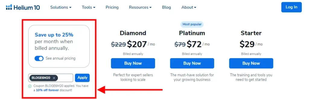 Helium 10 Discount Code