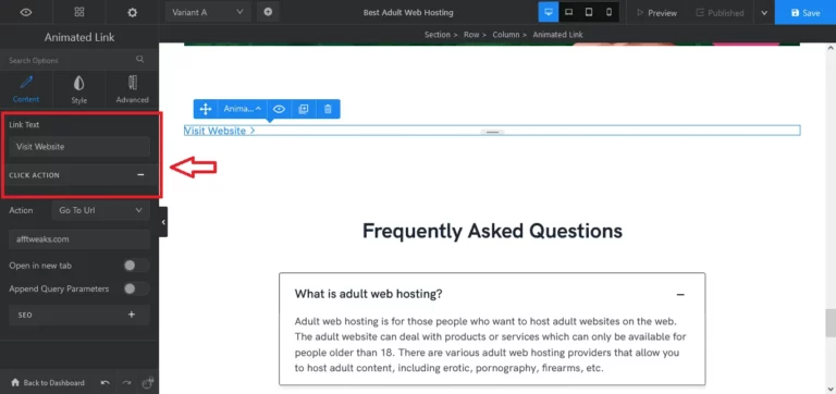 Swipe Pages Animated Links