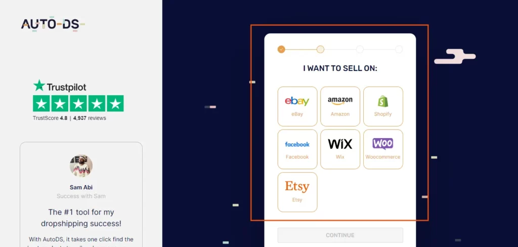 Ecommerce platform for AutoDS
