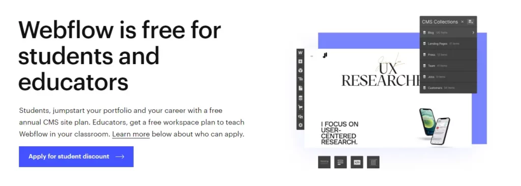 Webflow Student Discount
