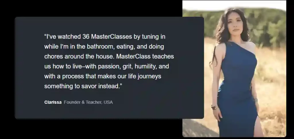 MasterClass Members Comments