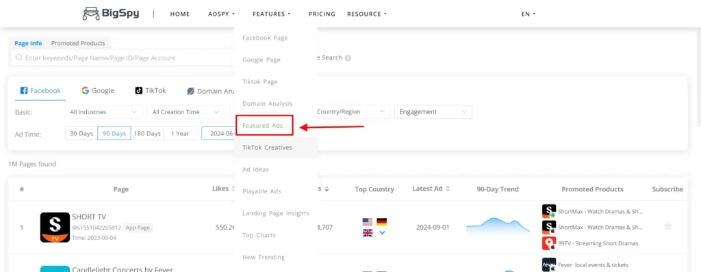 BigSpy Featured Ads for Dropshipping