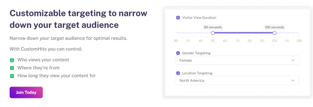 Customizable Targeting Options CustomHits