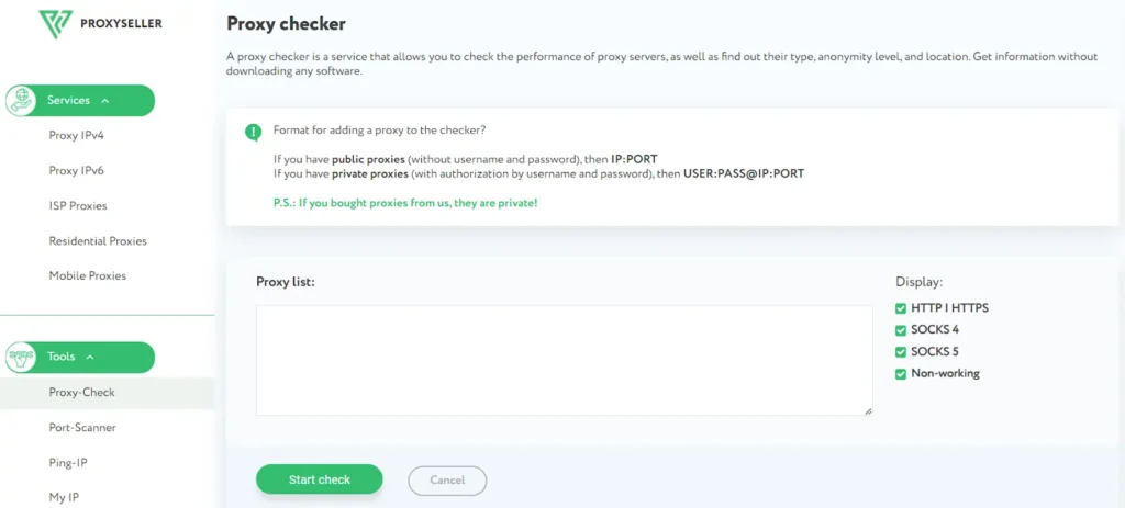 Proxy-Check by Proxy Seller