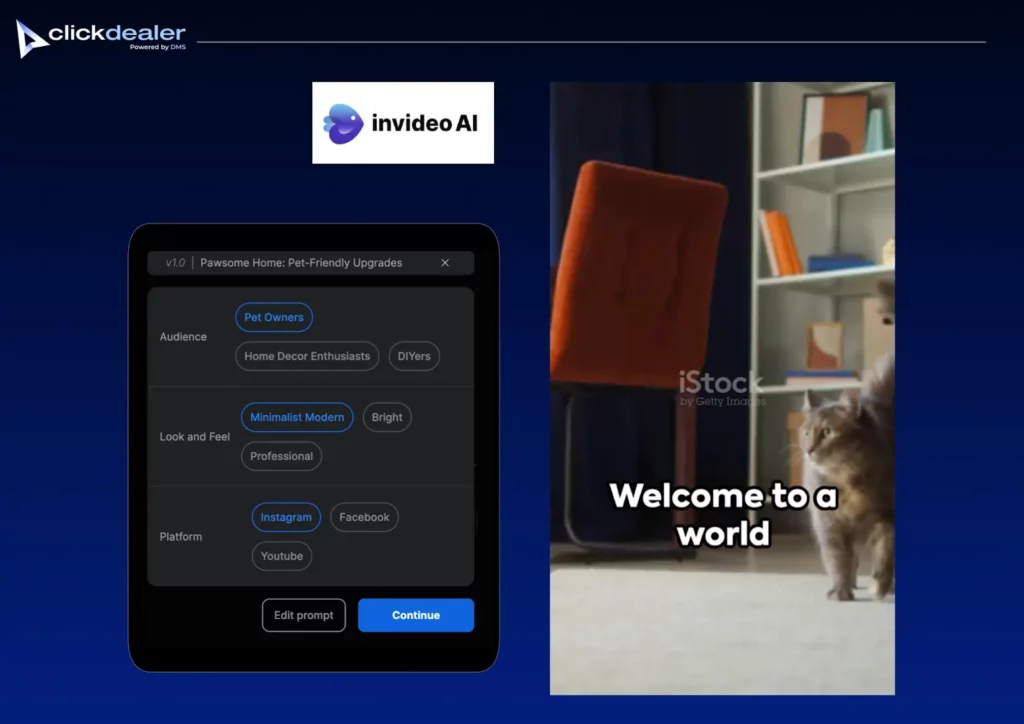 Clickdealer with invideo