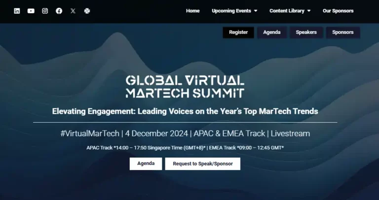 Global Virtual MarTech Summit APAC & EMEA 2024