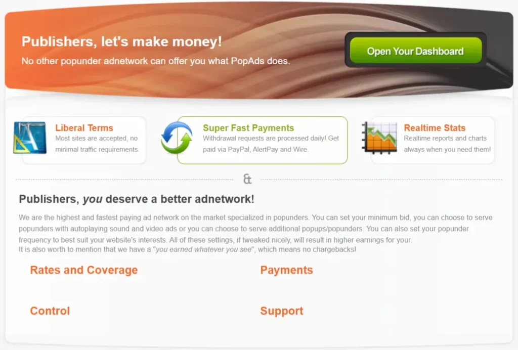 PopAds for Publishers