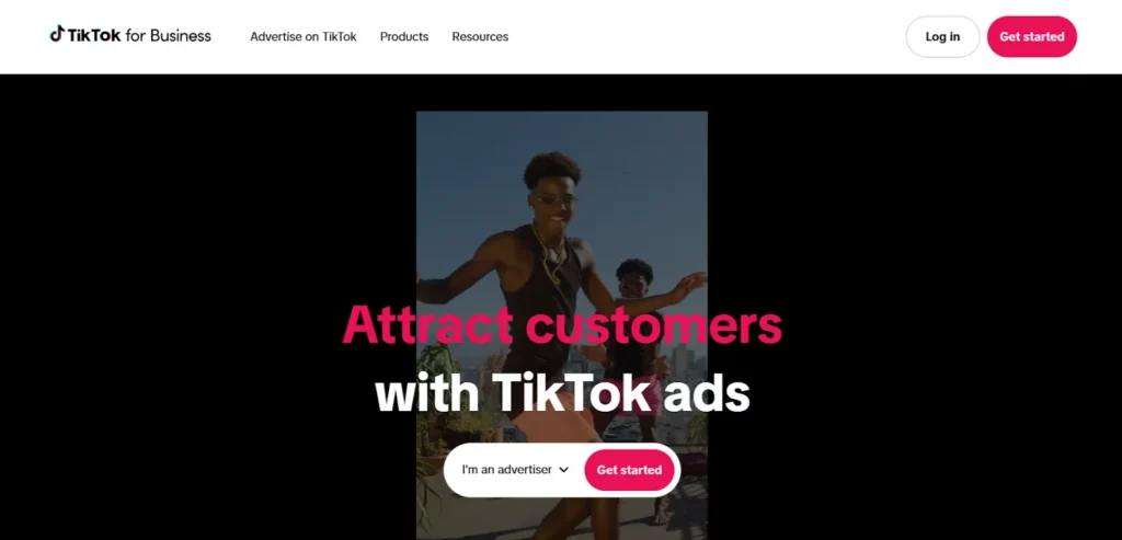 TikTok Ads homepage