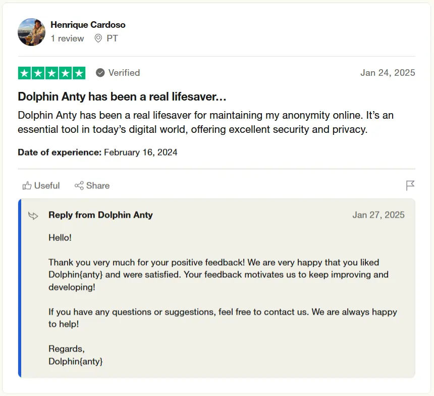 Dolphin Anty Customer Reviews 2