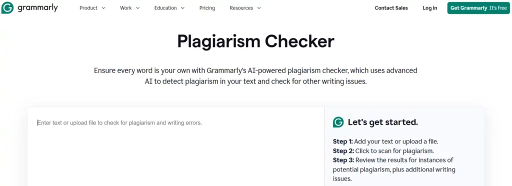 Grammarly Plagiarism Checker