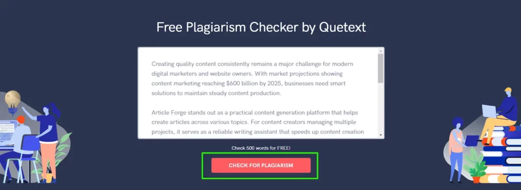 Quetext Free Plagiarism Checker