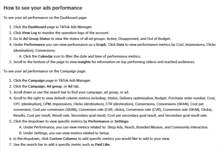 Track Your TikTok Business Performance