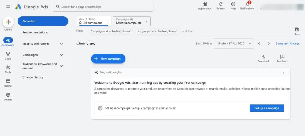Google Ads Platform Accessibility