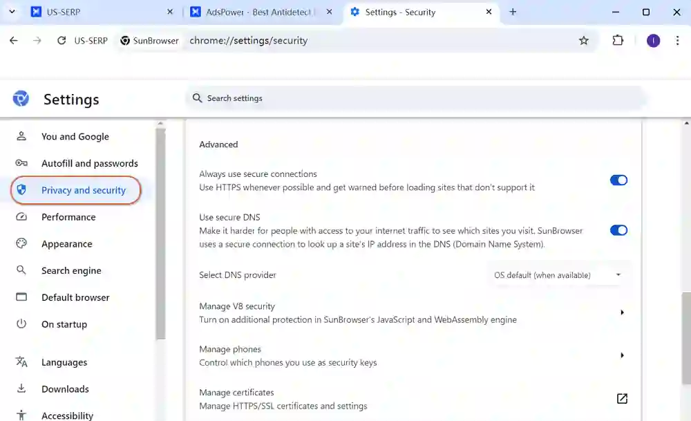 Multilogin vs AdsPower Security Features Comparison