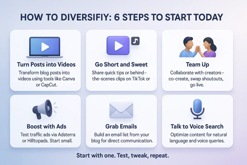 Steps for diversification