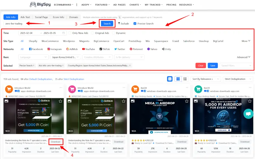 Adspy Crypto Example