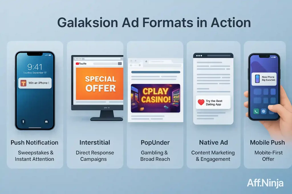 Galaksion Multiple Ad Formats for Every Campaign Type