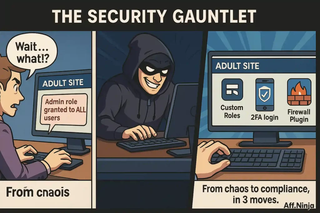 Security for Adult wordpress Sites Meme