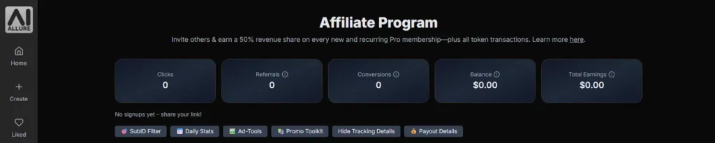 aiAllure Affiliates Program