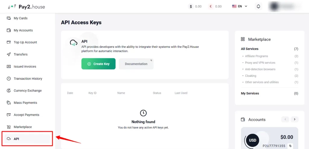 Pay2.House - Merchant API