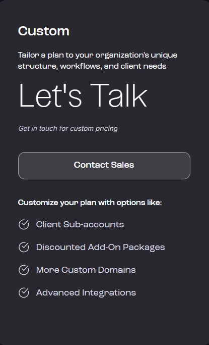Leadpages Custom Plan