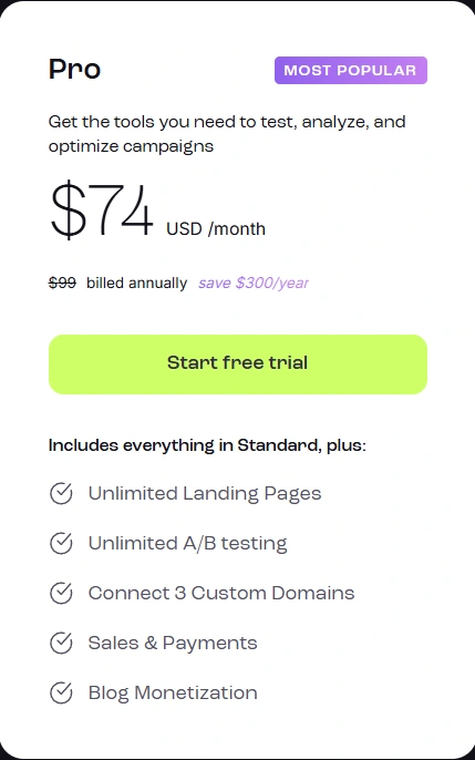 Leadpages Pro Plan