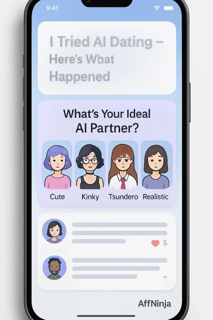 Pre-Lander of AI Girlfriend Campaign