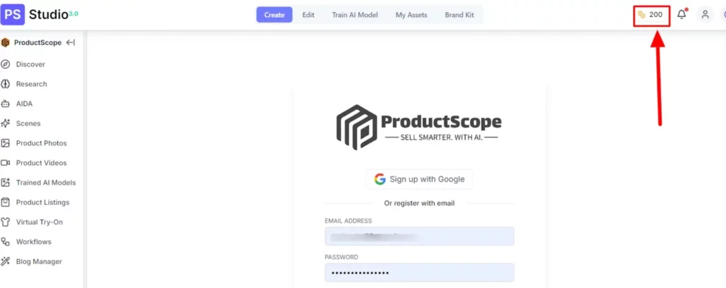 ProductScope AI Free Credits