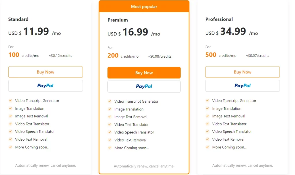 PiPiADS AI Tools Pricing