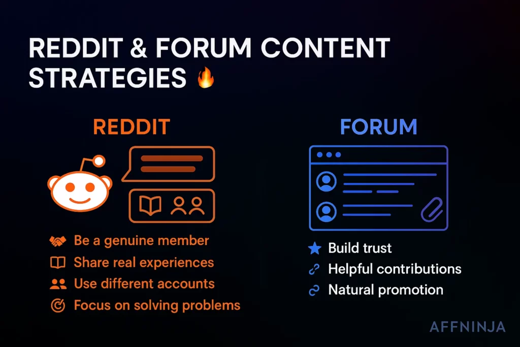 Reddit and forum SEO strategies