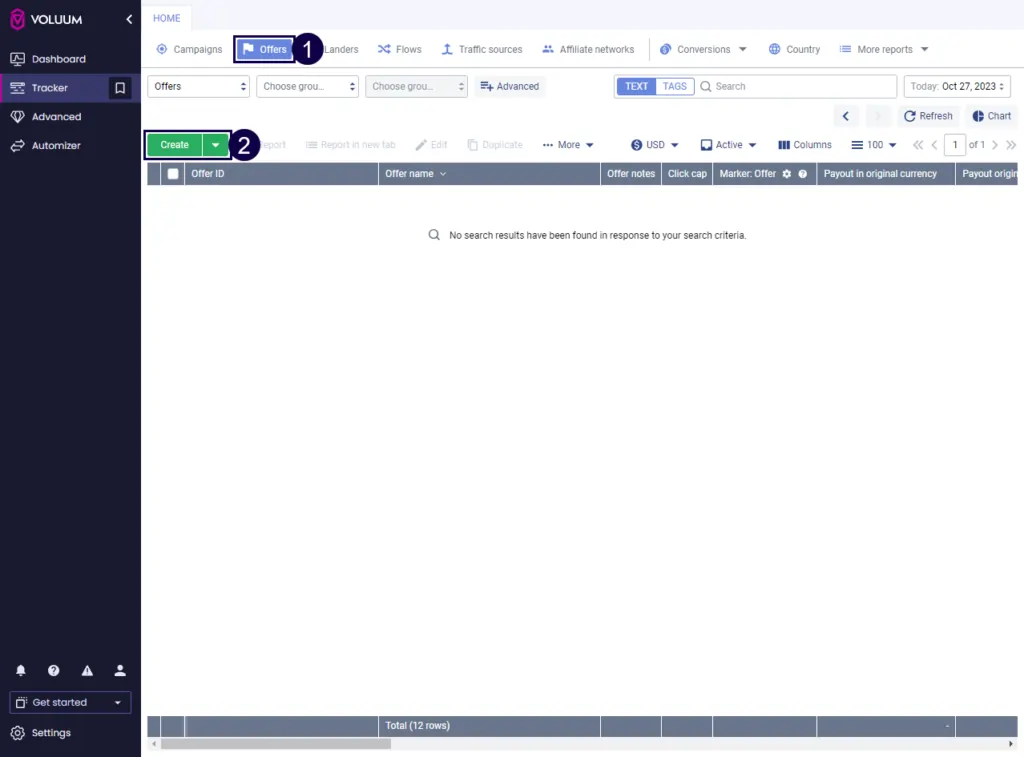 Tracking the Registration with Voluum
