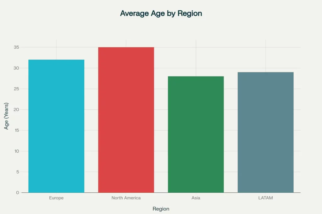 Average Age by Region