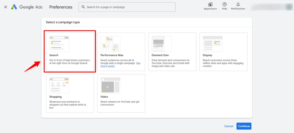 Google Ads Search Network Testing