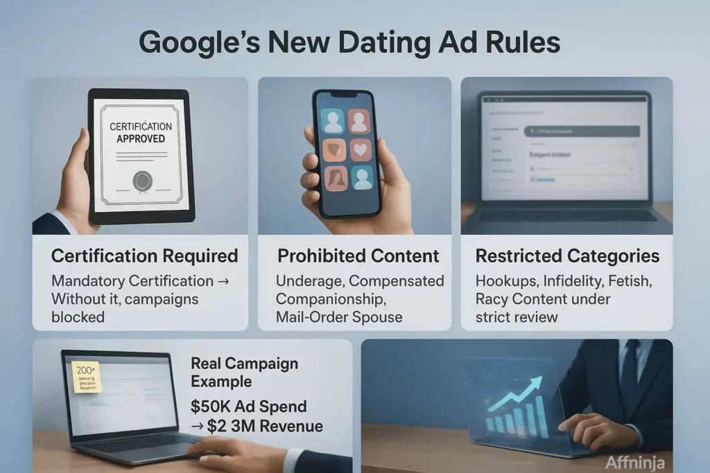 New Dating ad rules of google