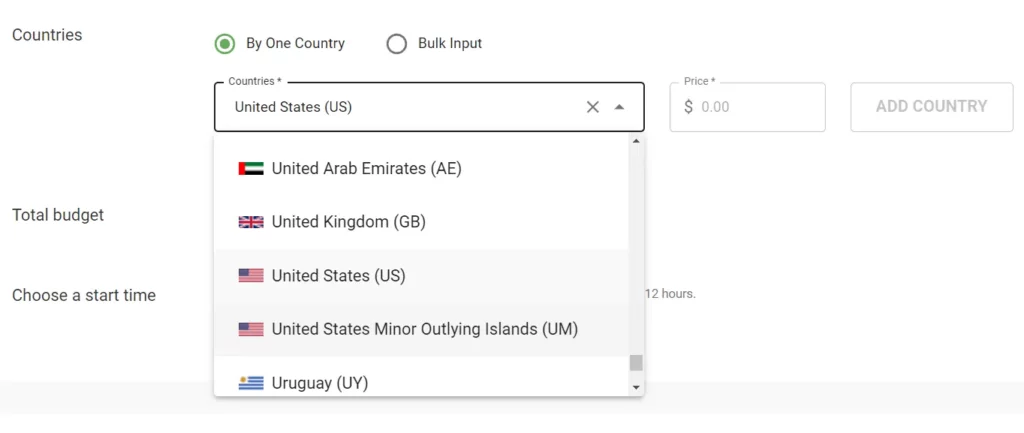 Targeting Configuration of Camapign