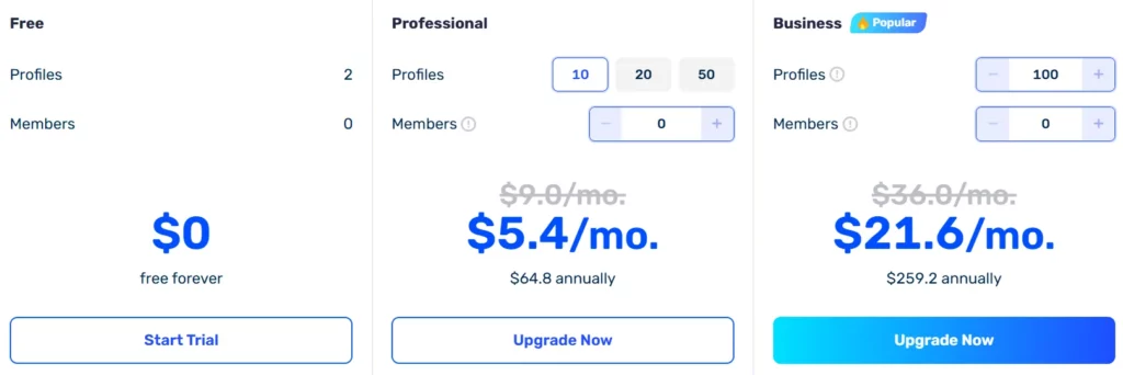AdsPower Pricing Plans