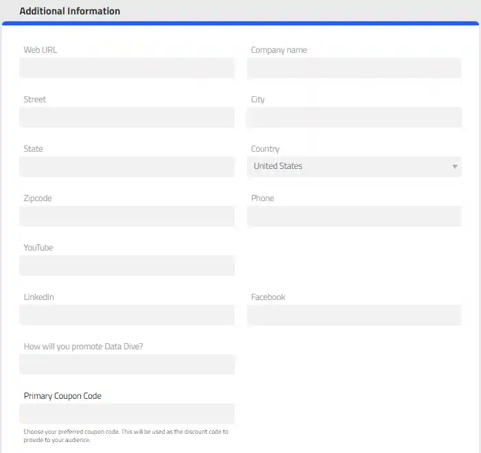 Data Dive Additional Information