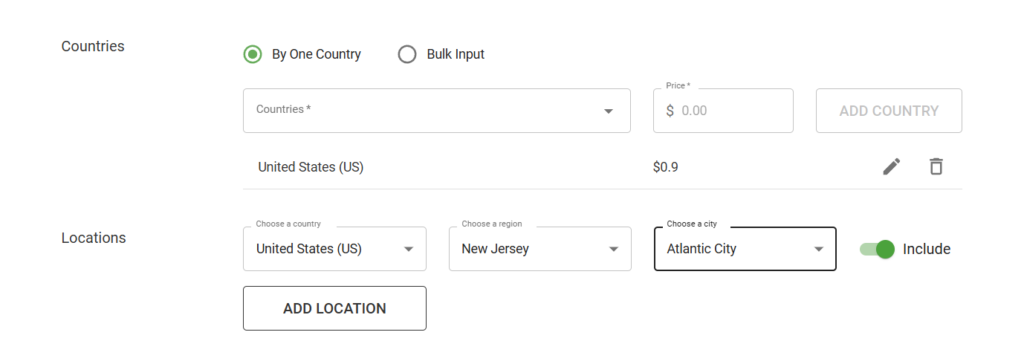 VPN Optimization - targeting by regions and cities