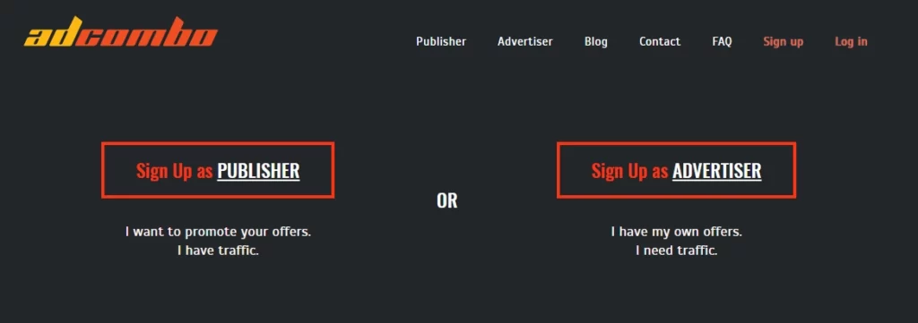 AdCombo Account Registration