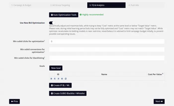 Admaven Targeting Rules