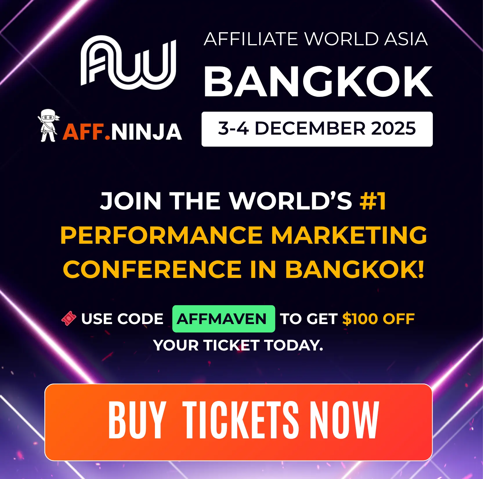 Affiliate World Asia 2025 - square banner