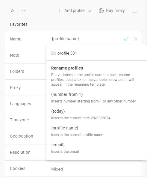 GoLogin Bulk Profile Operations