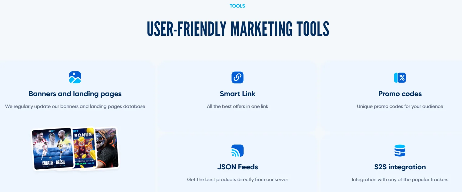 1XBet Partners Marketing Tools