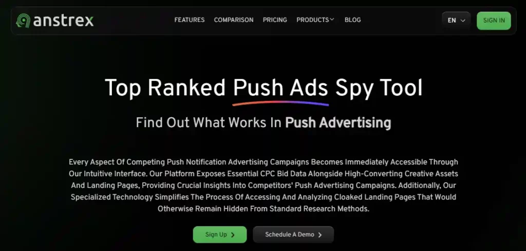 Anstrex Push Advertising
