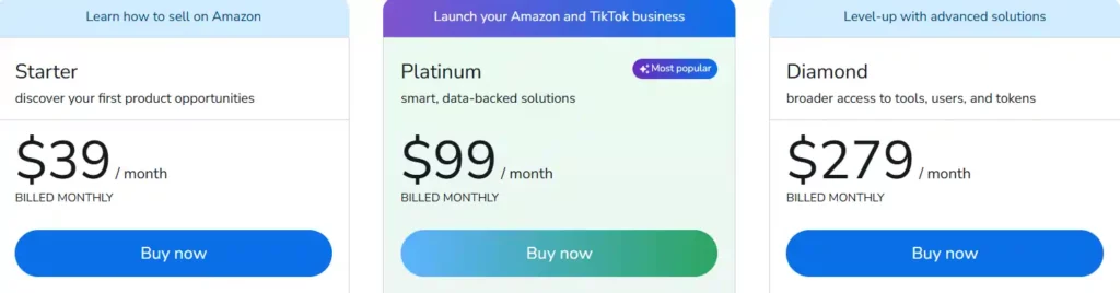 Helium 10 Black Box Pricing Plans