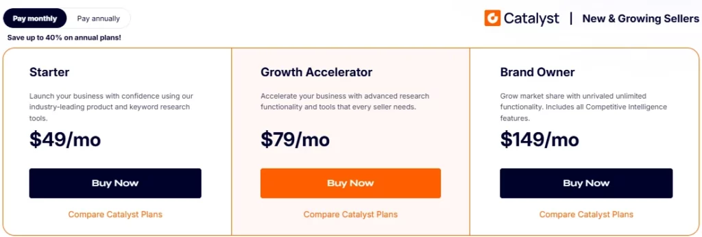 Jungle Scout Pricing Plans