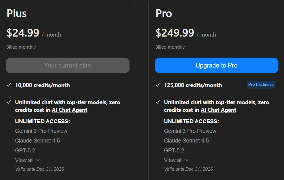 Genspark Pricing Plans